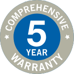 5 year warranty